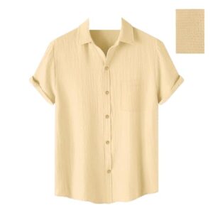 Tee Venture Men's Polycotton Regular Fit Casual Shirt | Stylish | Printed | Solid | Short Sleeve | Trendy (Available in Plus Size)