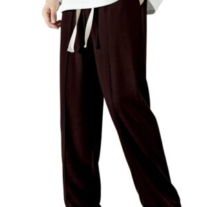 Tee Venture Men's Lycra Cargo Track Pants – Loose Fit Joggers for Men | Korean Style Travel & Lounge Wear with Pockets (Available in Plus Size) - DARK BROWN