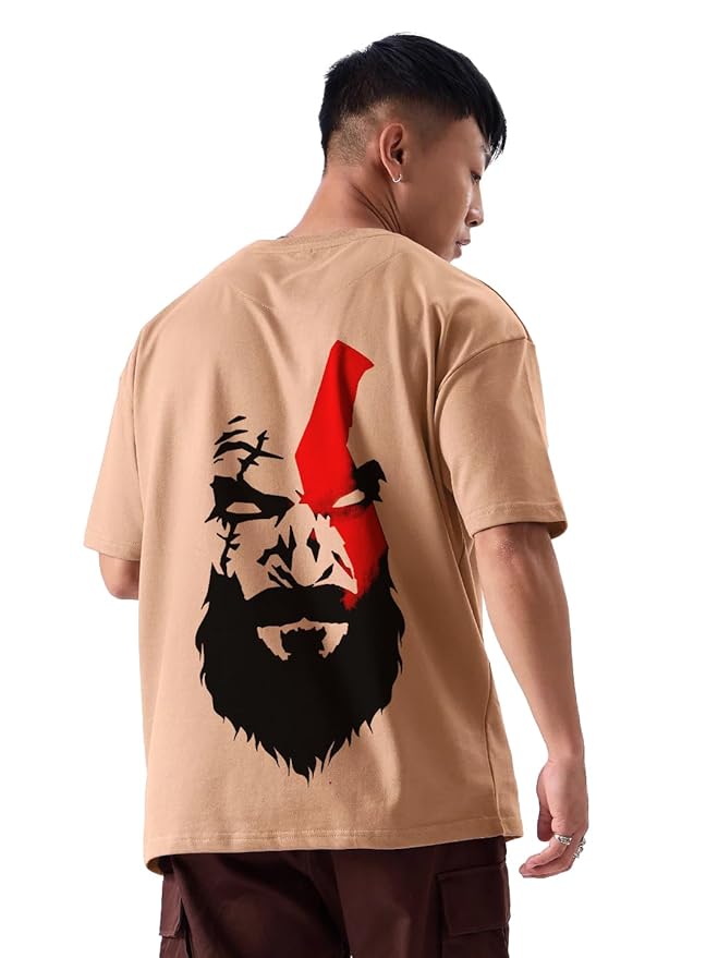 TEE VENTURE Mens Oversized Anime Printed Half Sleeve Cotton Branded T-Shirt for Mens ||Printing Tshirts for Men || Oversize Tshirts for Men - Image 2