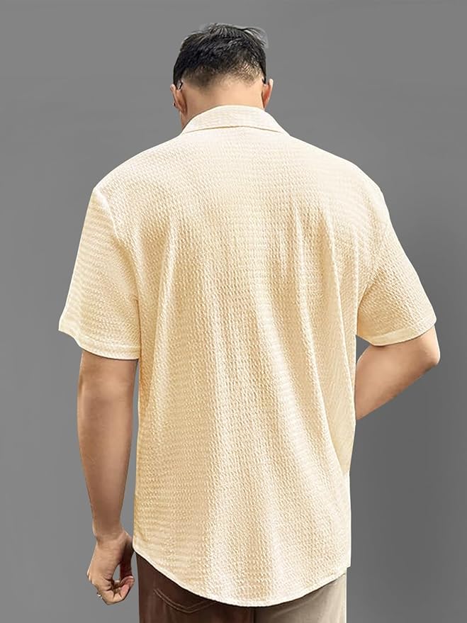Tee Venture Men's Polycotton Regular Fit Casual Shirt | Stylish | Printed | Solid | Short Sleeve | Trendy (Available in Plus Size) - Image 5