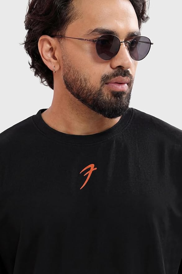 TEE VENTURE Mens Iconic Oversized Poly-Cotton-Elasto T-Shirt White - Image 6
