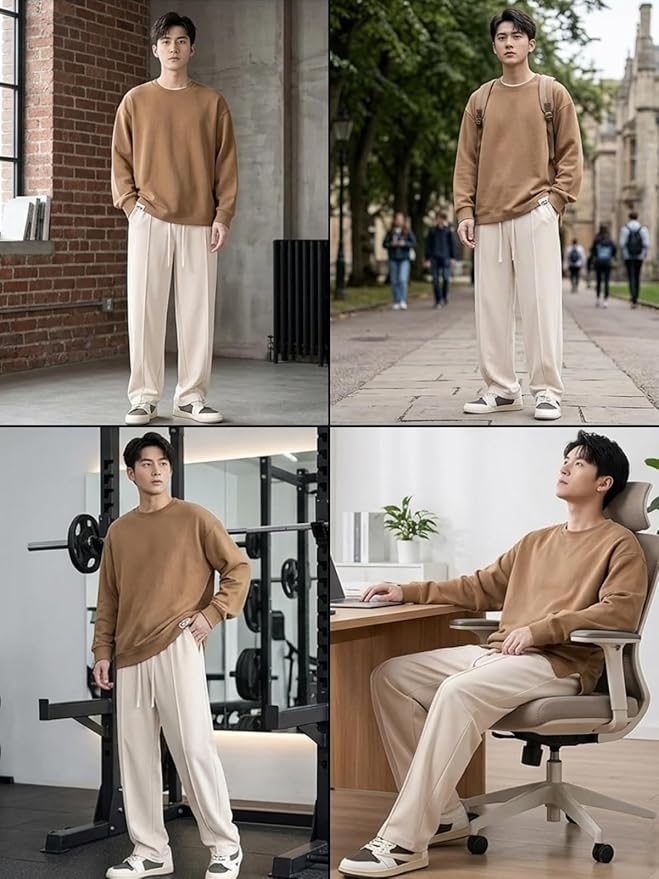 Tee Venture Men's Lycra Cargo Track Pants – Loose Fit Joggers for Men | Korean Style Travel & Lounge Wear with Pockets (Available in Plus Size) - Image 2