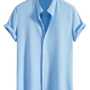 TEE VENTURE Men's Polycotton Regular Fit Casual Shirt | Stylish | Printed | Solid | Short Sleeve | Trendy (Available in Plus Size)