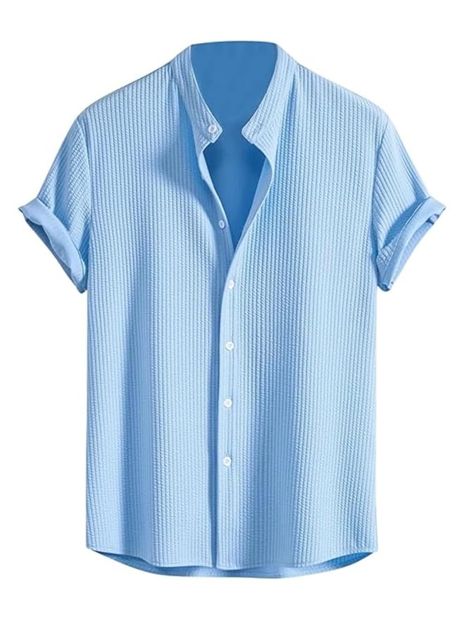 TEE VENTURE Men's Polycotton Regular Fit Casual Shirt | Stylish | Printed | Solid | Short Sleeve | Trendy (Available in Plus Size)