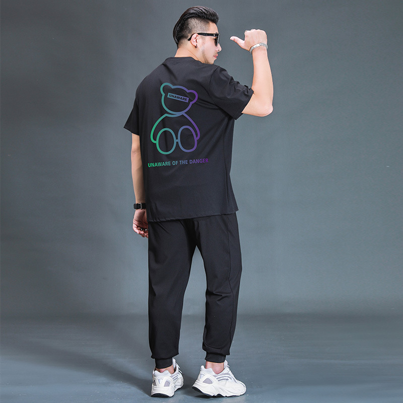 Black crew neck cotton T-shirt by Tee Venture